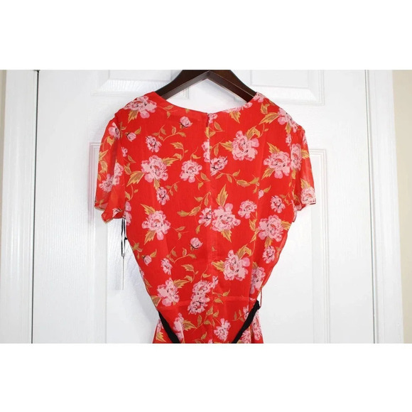 Lovers + Friends Cassidy Floral red mini dress size L - Picture 5 of 9